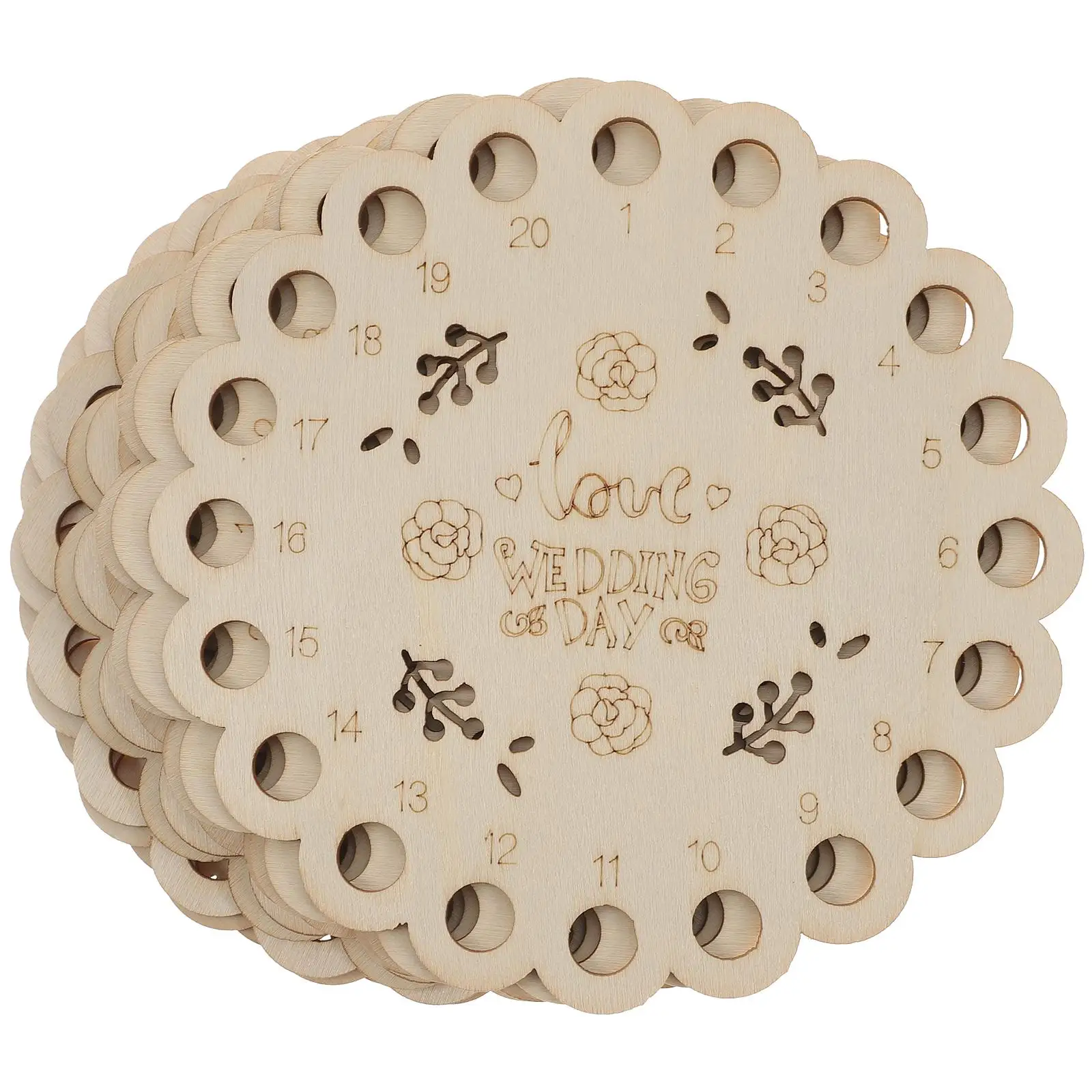 

10 Pcs Threaded Board Wood Chips Embroidery Rack Organizer Holder Cable Manager