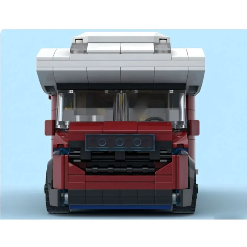 Building Block Model MOC-277858 City Outdoor Traffic Global Travel Camping RV 682 Pieces Creative Adult Birthday Custom Toy Gift