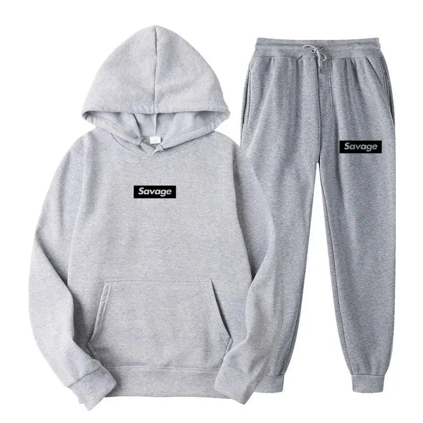 Hoody for Men Men\'s Track Suit Spring 2024 Female 2 Piece Set Sweater Male Women\'s Tracksuit Hoodies + Sweatpants Sportswear