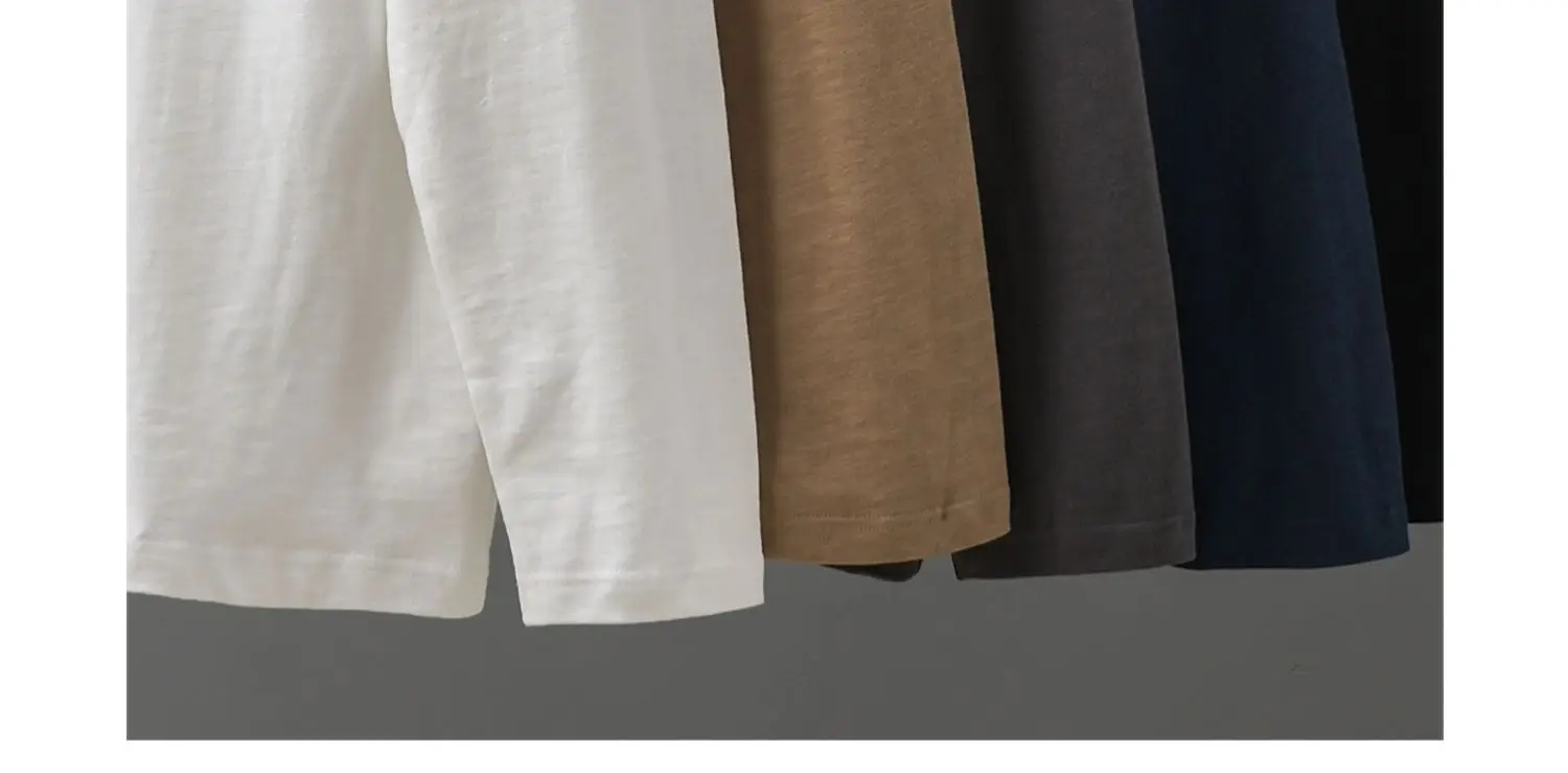 Dukeen 320G schweres T-Shirt aus 100 % Baumwolle mit Henley-Ausschnitt für Herren, langärmelig, Frühling und Herbst, lässige Oberteile, einfarbige Unterhemden – Detail 6