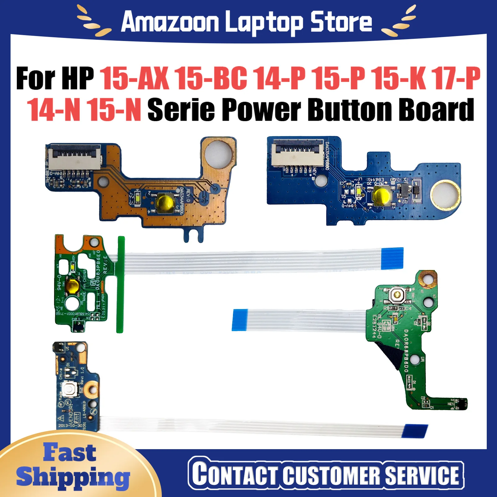 For HP 15-AX 15-BC 14-P 15-P 15-K 17-P 14-N 15-N 15-R 250 G3 17-e Serie Power Button Board DAG35APB8B0 DAY14APb6D0 DA0R68PB6D0