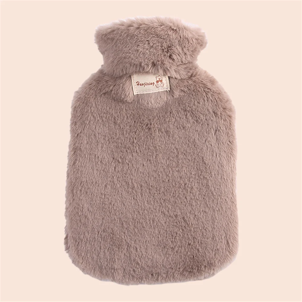 Faux Fur Removable Plush Cover Cozy 2L Fleece Protective Case Cold-proof Winter Water Bottle Cover for Outdoor Activities