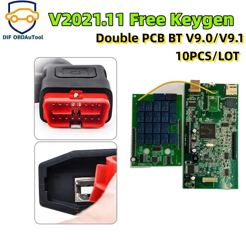 10PCS/LOT TCS PRO+ VD150 V9.1 Double PCB V9.0 NEC/NAIS Relays 2021.11 Bluetooth OBD2 Scanner For Cars/Trucks Best Diagnosis Tool