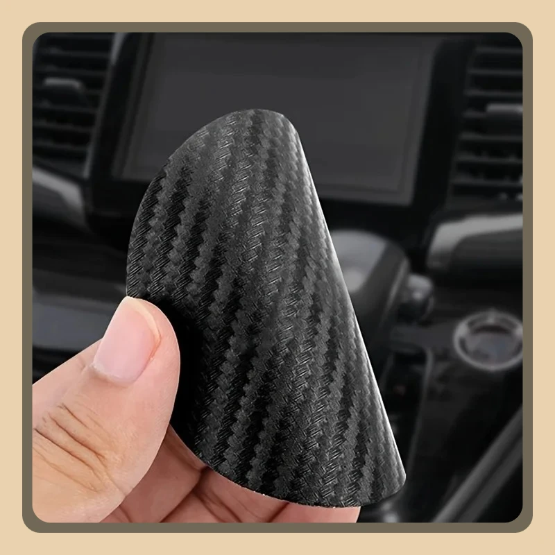 

2Pcs Carbon Fiber Look Car Auto Water Cup Slot Non-Slip Mat Pad Accessories