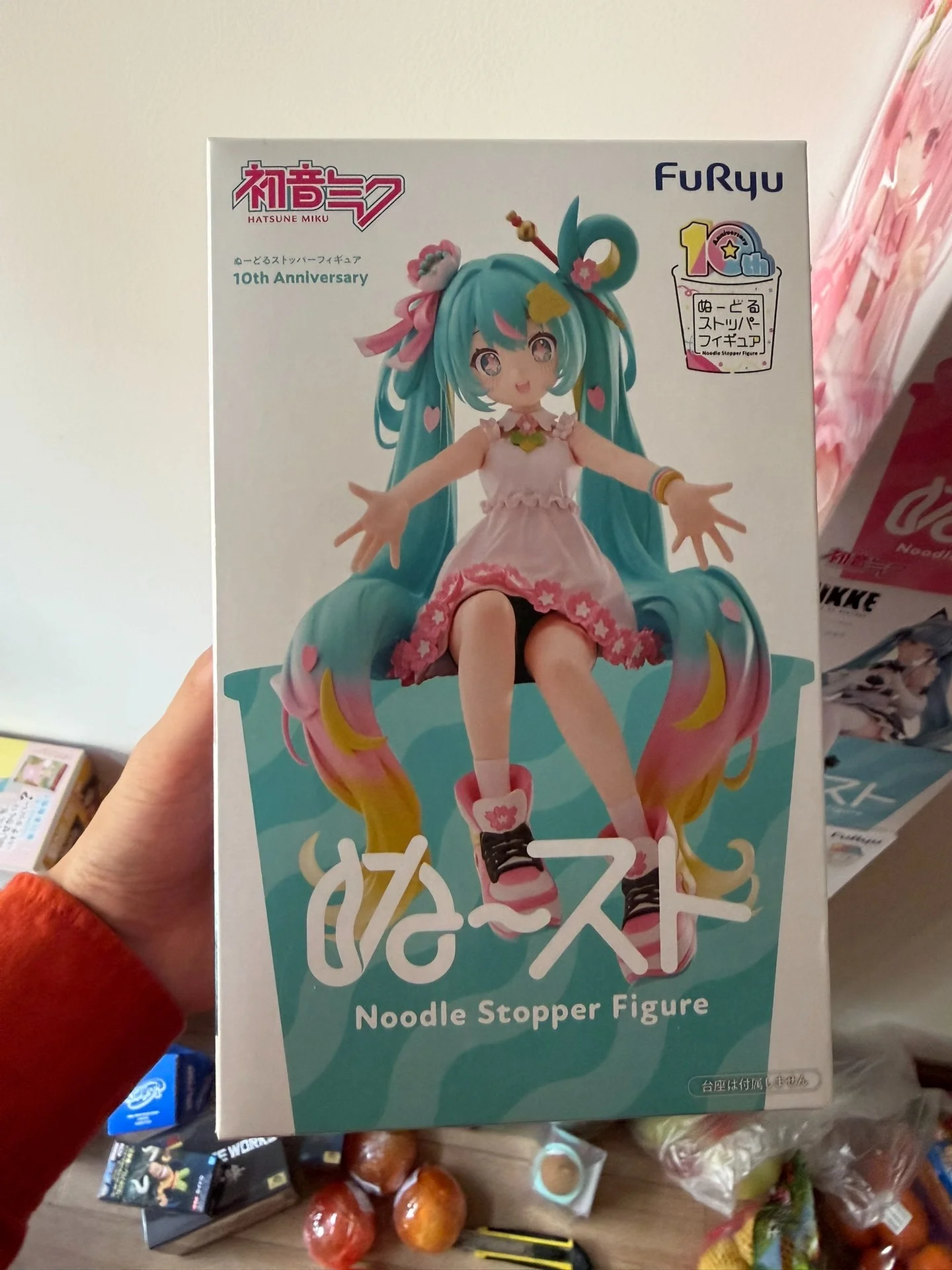オリジナルフリュー初音ミク10周年記念ヌードルストッパーアニメ周辺フィギュアコレクタブルデスクトップデコレーションカスタマイズ