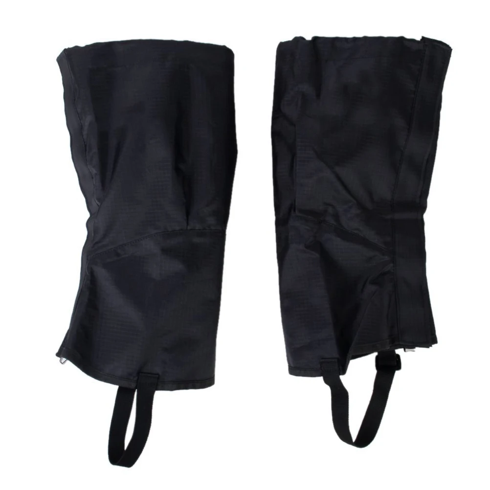 

Waterproof Breathable Snow Legging Gaiters Black Size M 34cm Length Durable Nylon Hook Loop Windproof Mud Protection Outdoor Ski