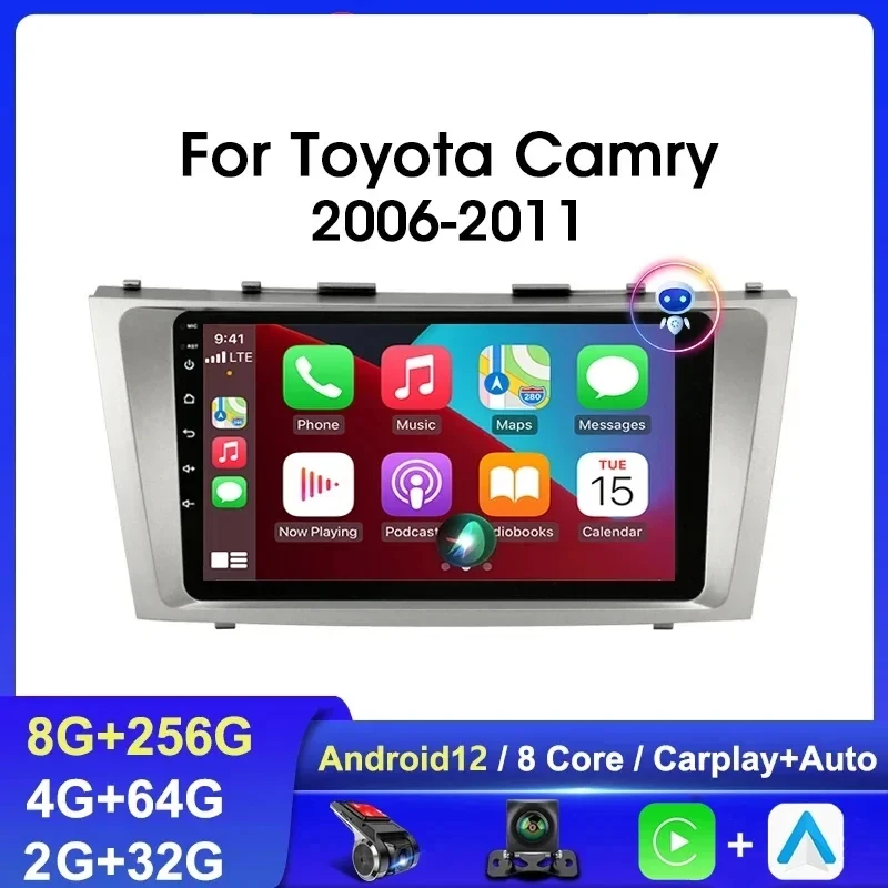 

2DIN Android Car Radio Multimedia Video Player For Toyota Camry 7 XV 40 50 2006 - 2011 Navigation Wireless Carplay Head Unit