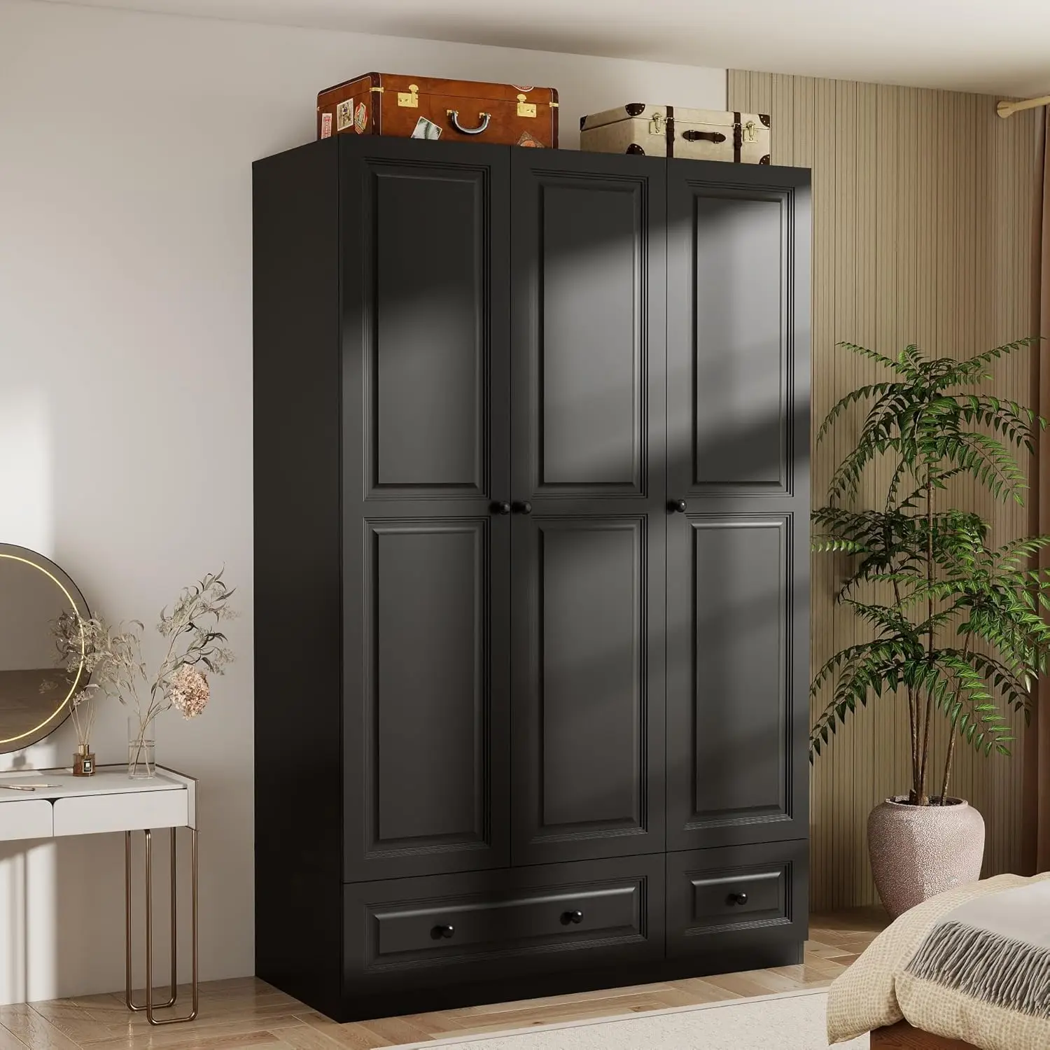 74" Tall Wood Armoi…