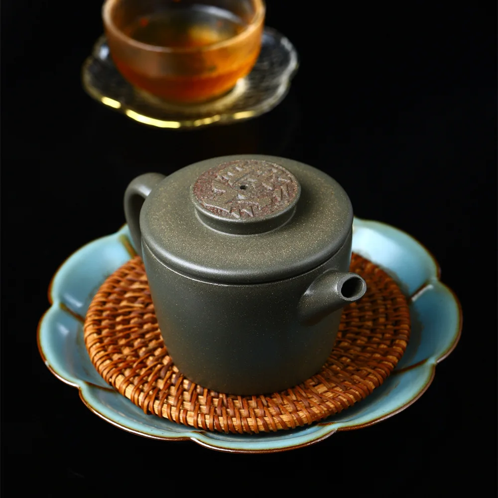 200cc Handmade Purple Clay Pot, Zisha Teapot, Yixing Handmade, Kung-Fu Teaware, Purple Clay, Yixing, Mine Tianqing Mud