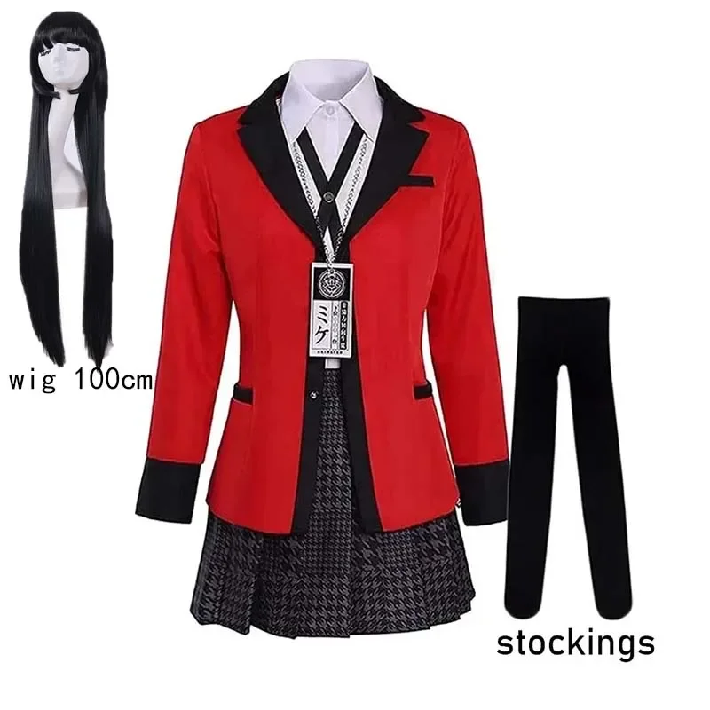 Yumeko Jabami Cosplay Costume School Uniforms Jabami Yumeko Outfits Full Set with Stockings JK School Uniform For Comic Con view 4
