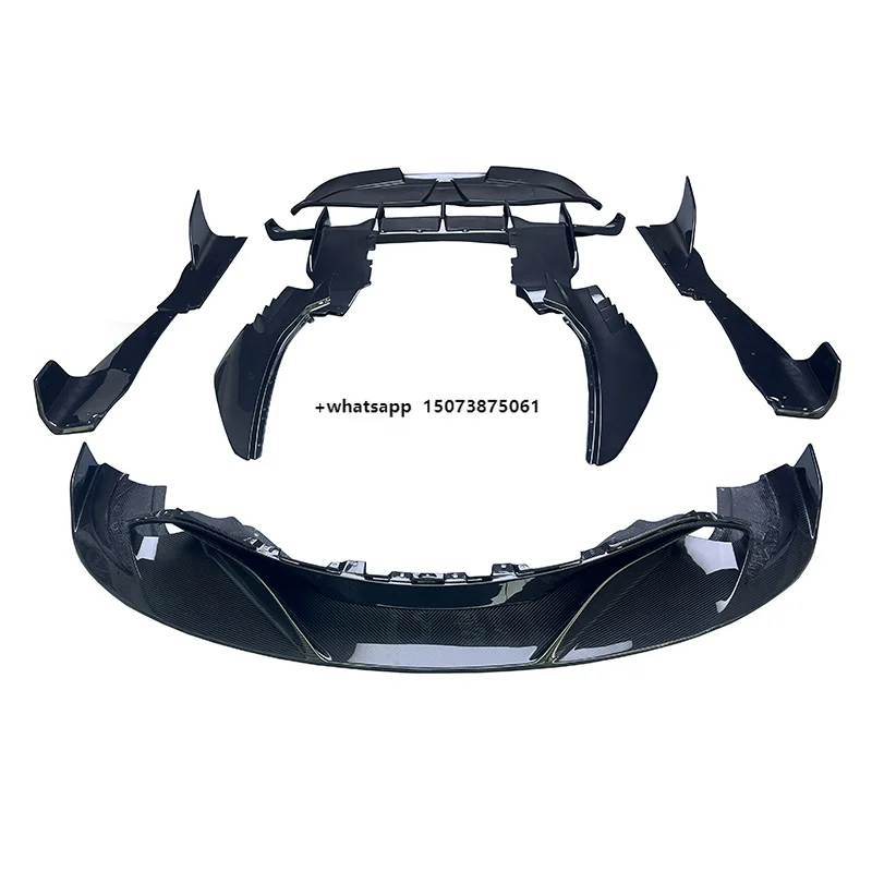 R Style Dry Carbon Fiber Car Parts Body Kit With Front Lip Fender Spoiler Side Skirts for 720S 2015-2018 Carbon Kit