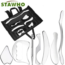 Outil de Énergie Gua Sha en Acier Inoxydable, Outil de Grattage IASTM, Aide à Charleroi, Élimine les Muscles endoloris, Tissu Doux