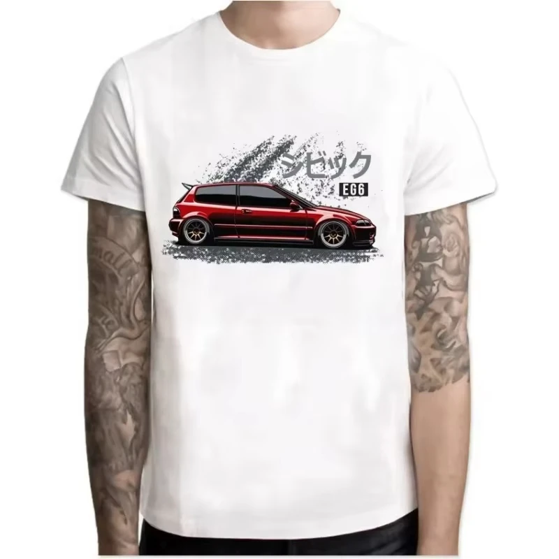 

Honda Trendy Hot Items Men's and Women's Motorcycle T-shirt Summer New Car Logo Crew Neck Punk Casual Trend Oversize Top