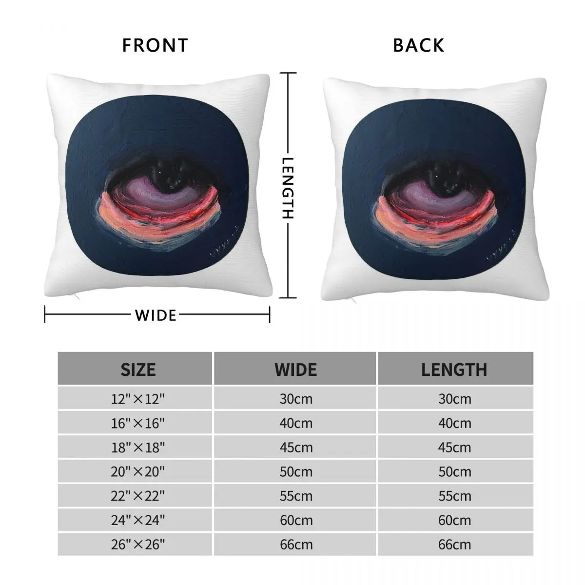 Dark Circles Square Pillowcase Pillow Cover Polyester Cushion Zip Decorative Comfort Throw Pillow for Home Bedroom