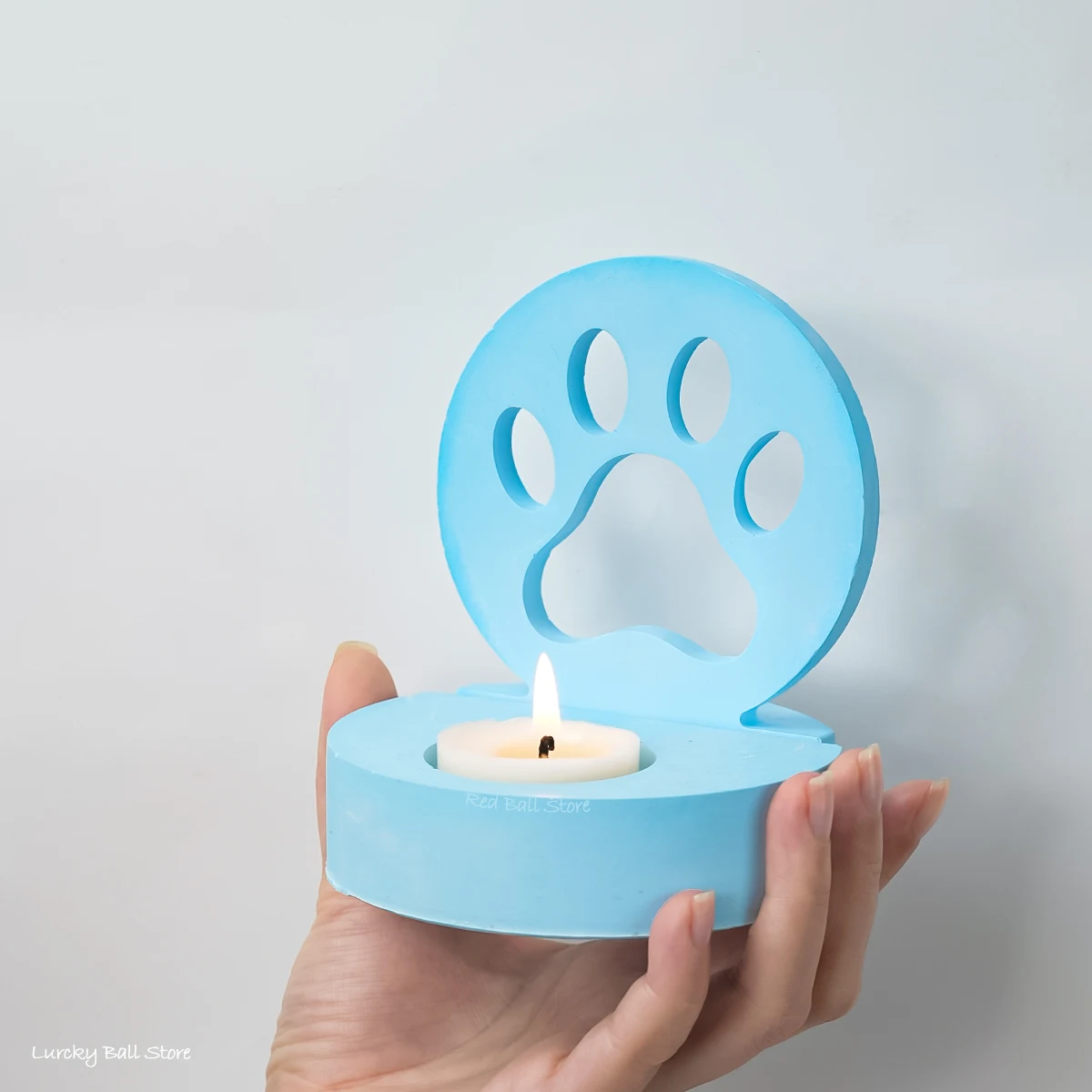 Cat Paw Tea Light Candlestick Ornament Silicone Mold Animal Dog Paw Candle Holder Mould Resin Gypsum Casting Tools Home Decor