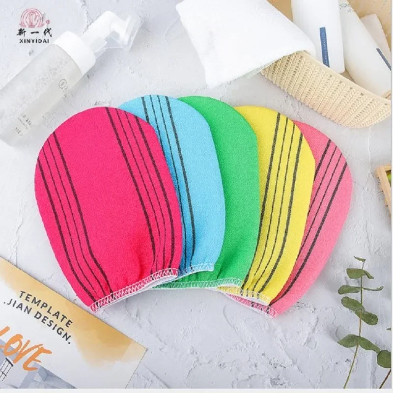 Korean Exfoliating Bath Scrub Glove Exfoliating Body Scrub Facial Tan Massage Mitt Removal Exfoliate Peeling Glove Grain Towel