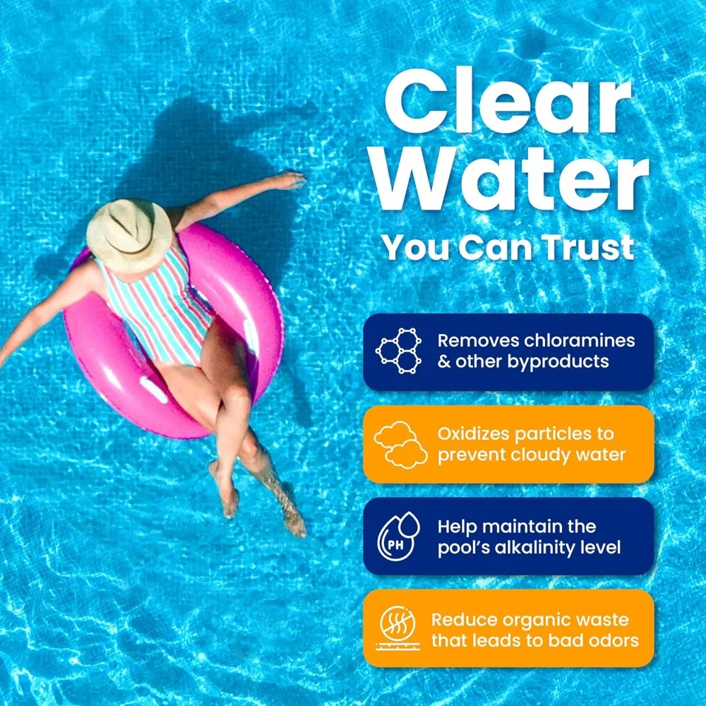 Hipoclorito de Calcio 68% Gránulos de Cloro para Piscinas 50lb para Piscinas Enterradas y Elevadas - Envío Rápido