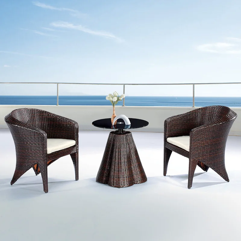 

Outdoor rattan chair casual coffee table and chair combination furniture courtyard villa balcony indoor and outdoor bar cafe