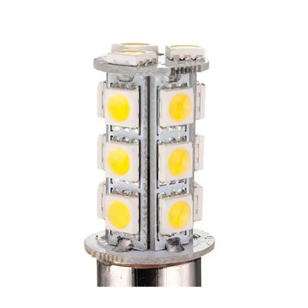 Ampoule LED pour remorque de voiture, blanc chaud, 1156 BA15S, 5050, 18smd, 1141, 10 pièces