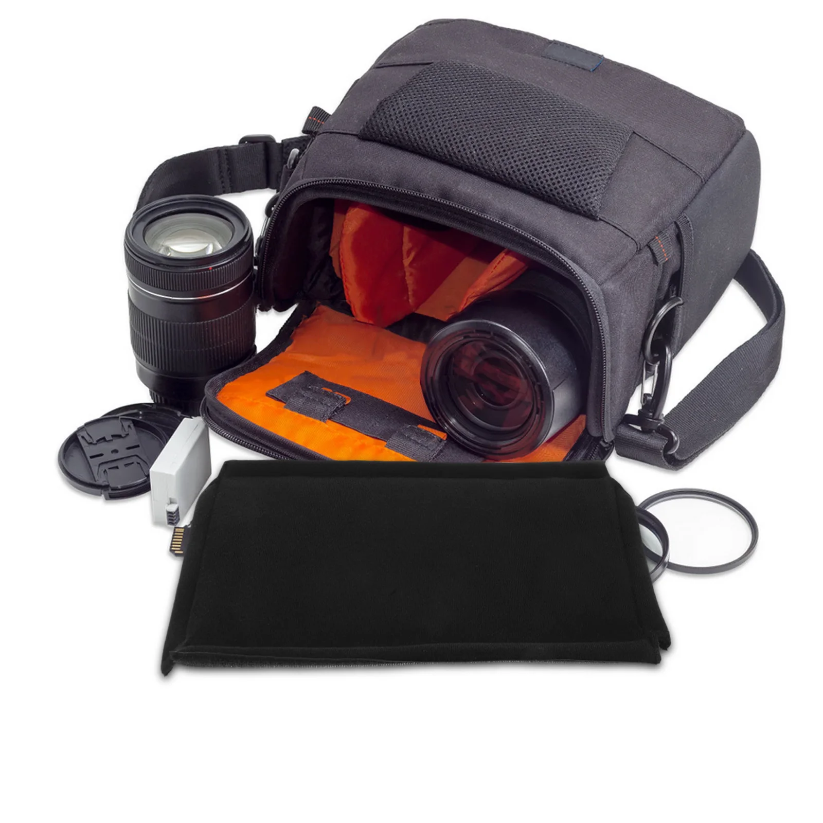 Saco de inserção de câmera à prova de choque divisores ajustáveis estofamento macio viagem ao ar livre fotografia organizador de câmera protetora