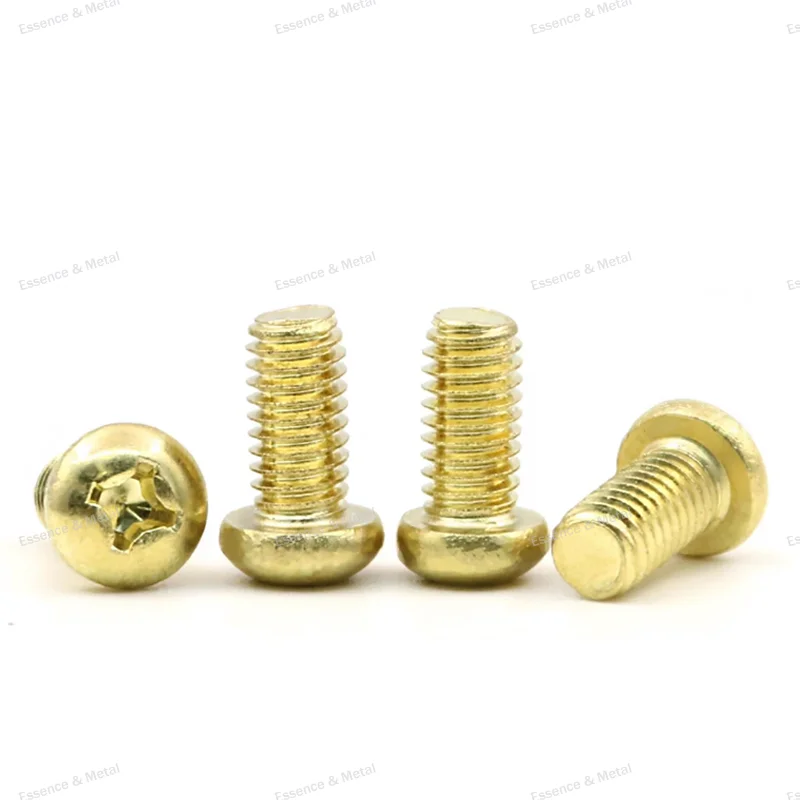 Phillips Pan Head Brass Screws M2 M2.5 M3 M4 M5 M6 Pan Head Brass Screws Metric Threaded Bolts DIN7985 Motherboard PCB Bolts