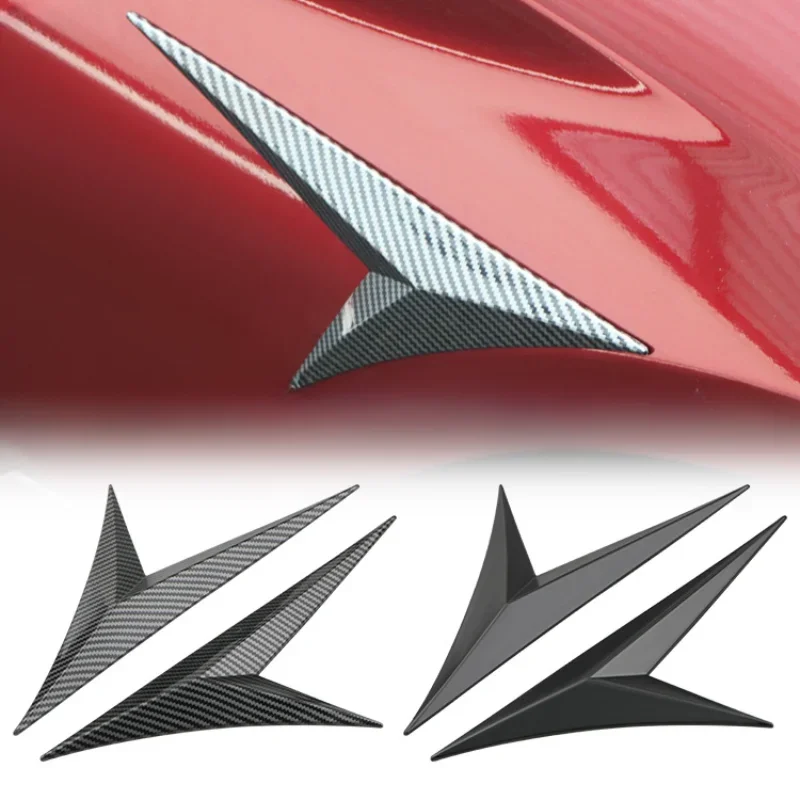 Car Body Simulation Air Outlet Side Sticker Body Decoration Paster Carbon Fiber Universal Side Wing Blade Fender Sticker