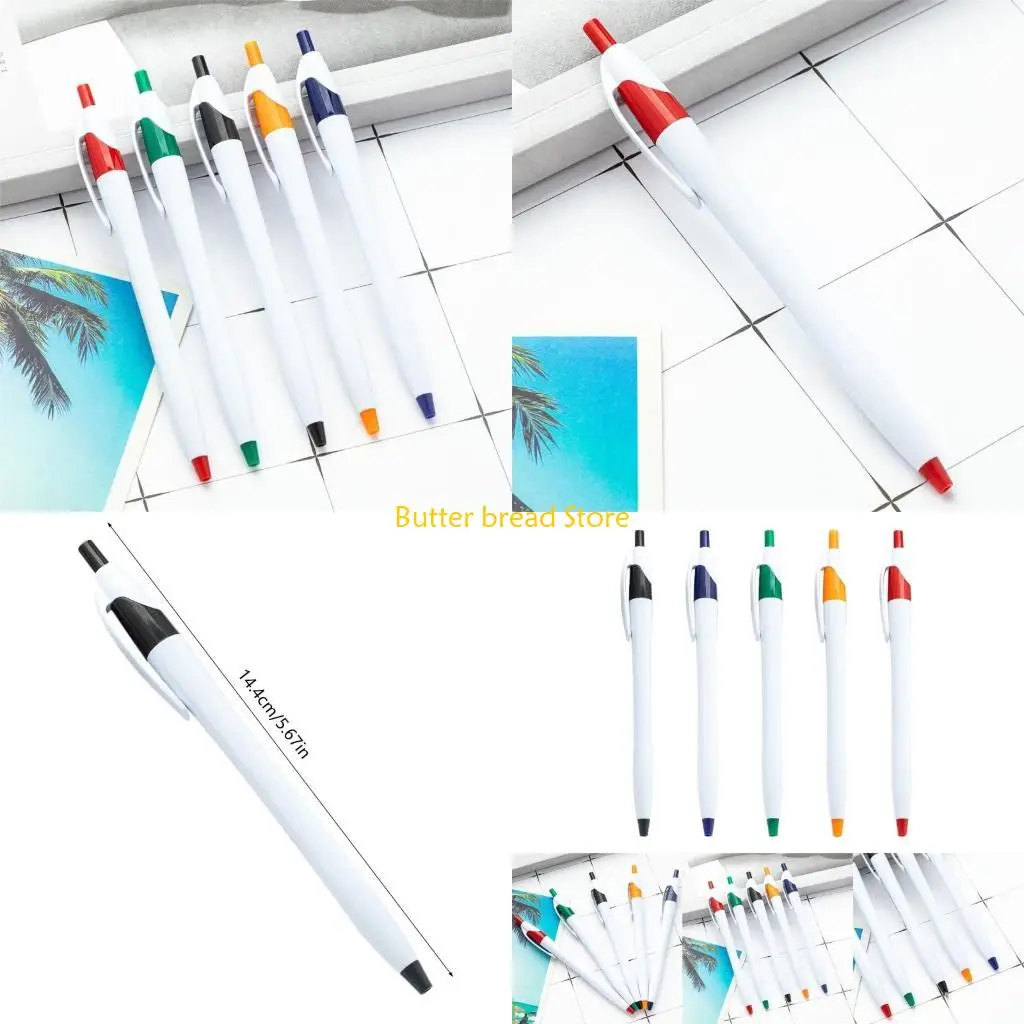 

W89C 10 шт. выдвижная пластиковая шариковая ручка для подписи, гладкая для письма для офиса