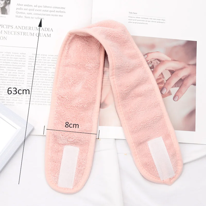 Women Adjustable SPA Facial Headband Soft Toweling Hair Accessories Girls Headbands for Face Washing Bath Makeup Hair Band