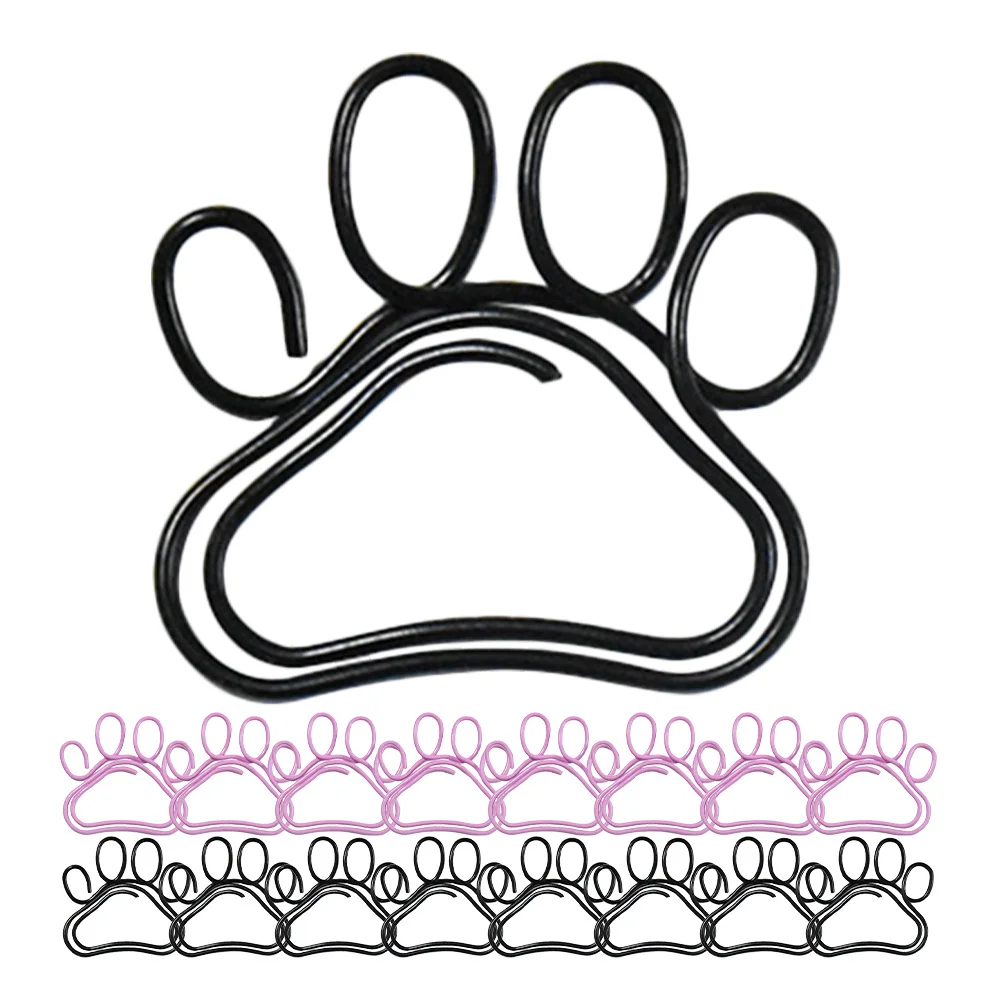 50 قطعة لطيف القط مخلب على شكل دبابيس ورق مقاطع ورق معدنية قوية للأظرف بطاقات ملف المستندات مريحة مكتب الملحقات