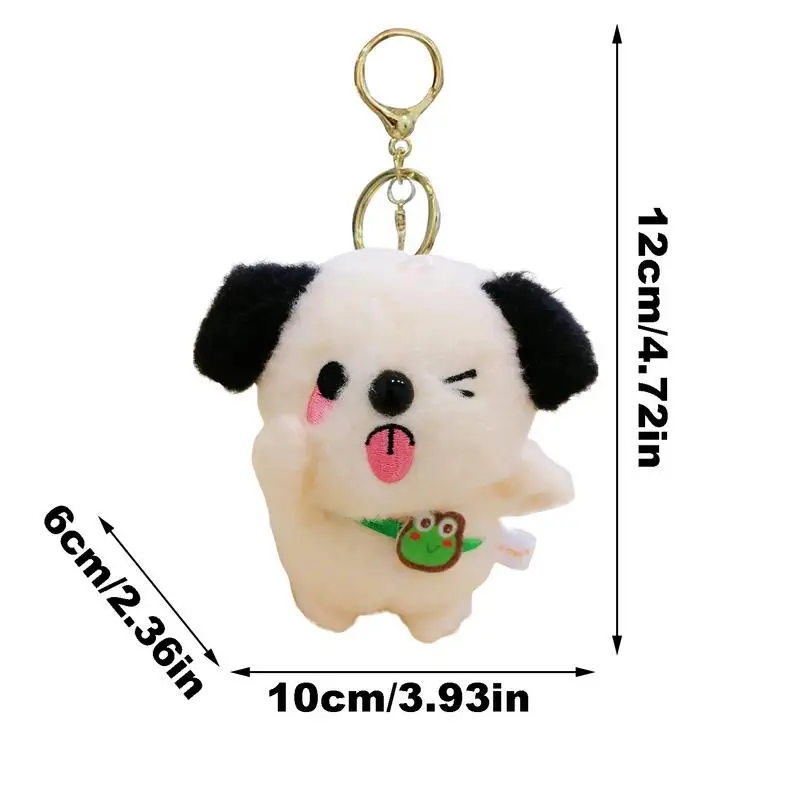 Cute Dog Plush Keychain Dog Shape Plush Keychain Toys Doll Pendant For Bag Purse Animal Toy For Girls Women Backpack Accessory