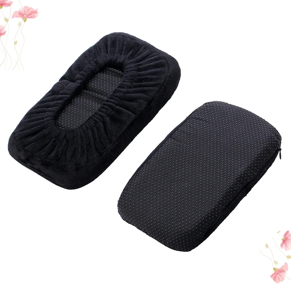 

2pcs Memory Foam Elbow Pillow Chair Armrest Pad Support Cushion Thick Ultra Soft Anti Slip For Office Home Universal Fit Black
