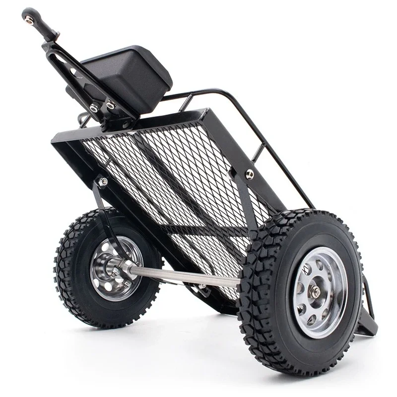 Simulation model car, metal trailer, flatbed truck, semi-trailer