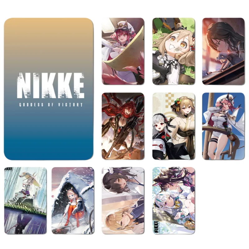 NIKKE Card Sticker NIKKE The Goddess of Victory Doro Modernia Red Hood DIY Anime Game Characters Collection Crystal Card Sticker