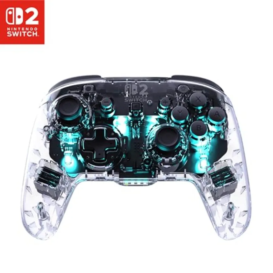 

Afterglow RGB Gaming Controller - Officially Licensed for Nintendo Switch 2 Nintendo Switch/Switch Lite/OLED - TMR Thumbsticks