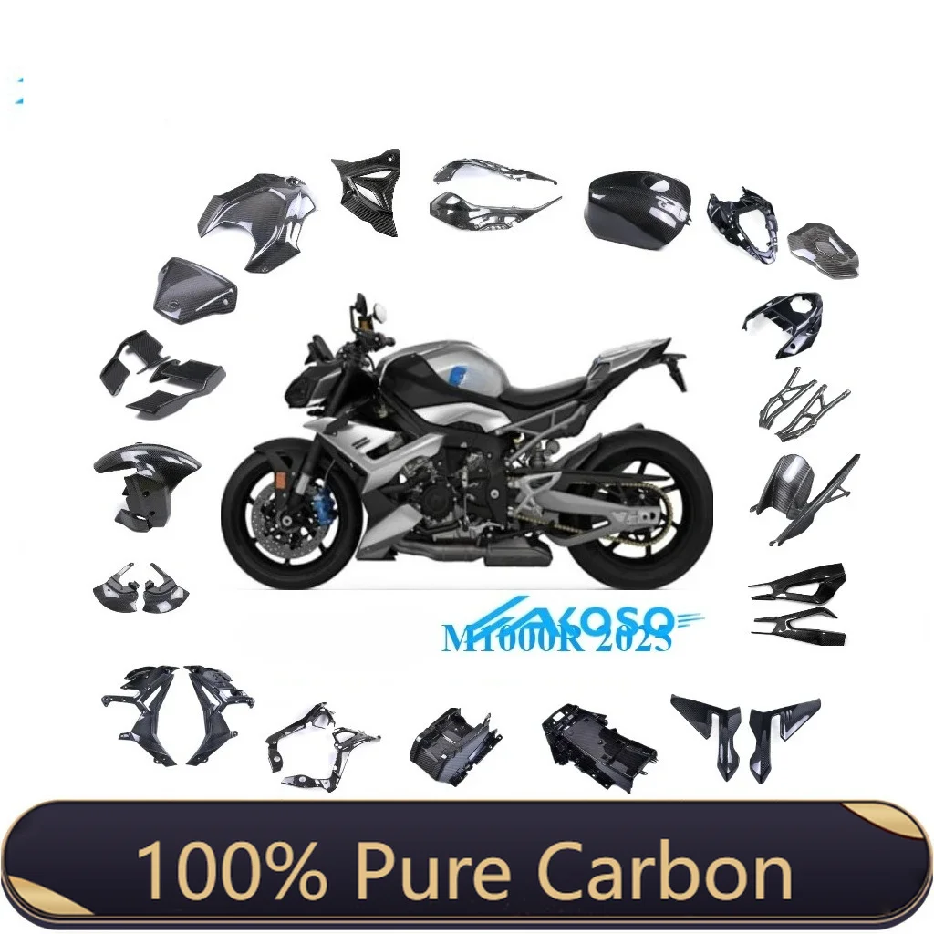 Für BMW M1000R 2025 100% Reine 3K Trockene Kohlefaser Motorrad-Karosserie-Modifikation Verkleidungs-Sets