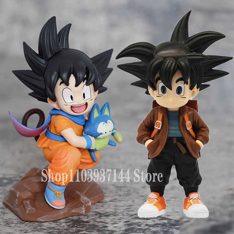 

Dragon Ball Z Figurine Childhood Toys Goku Hold Puaru Figures Q Standing Son Goku Figure Backpacks Doll PVC PVC Collectible Toy