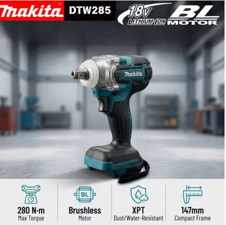 Makita DTW285 Brushless Impact Wrench Cordless Electric Wrench Power Tools Compatible With Makita 18V Battery