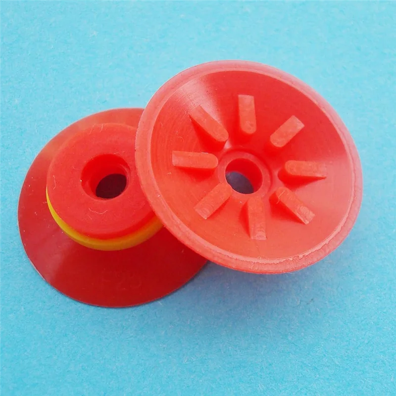 

A39I-Industrial Flat Vacuum Suction Cup F Series Single-Layer Silicone Robotic Arm Accessory With Ribs,Pack Of 5 Pcs