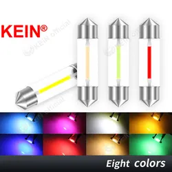 KEIN 4PCS 6V 12V 24V C5W Led Bulb C10W 31 mm Lamp 31mm Festoon 36mm 39mm 41mm 28mm Read Dome Pink Warm White Blue Red Car Light