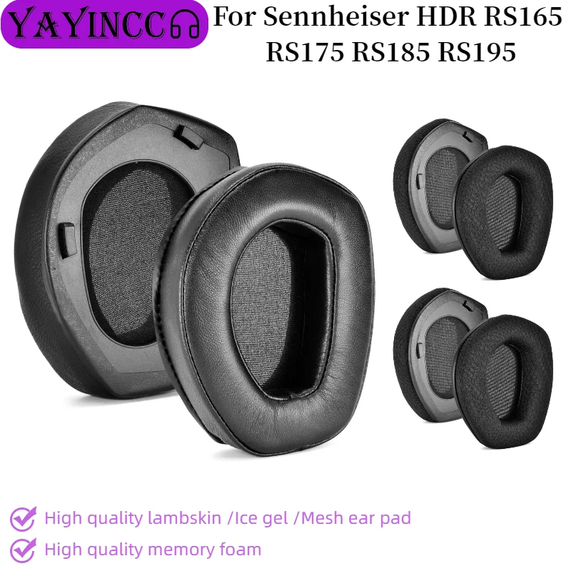 

New Arrivals Replacement Earpads Memory Foam Ear Cushion Cover For Sennheiser HDR RS165 RS175 RS185 RS195 Gaming Headset EarPads