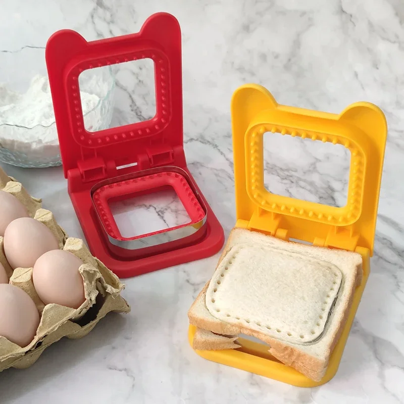 

New Stainless Steel Sandwich Cut Mold Toast Pocket Bread Making Tools Household DIY Round Sandwich Kitchen Gadgets baking