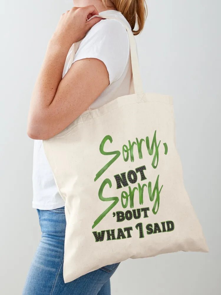 

Sorry not sorry Tote Bag supermarket folding bag Canvas shoulder bag Gift Candy bags