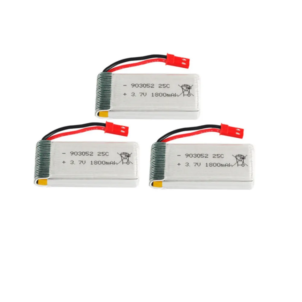 3.7V 1800mAh Lipo Battery for HQ859B HQ898B H11D H11C T64 T04 T05 F28 F29 T56 T57 903052 3.7v Li-po battery jst Plug 1/2/5/10PCS