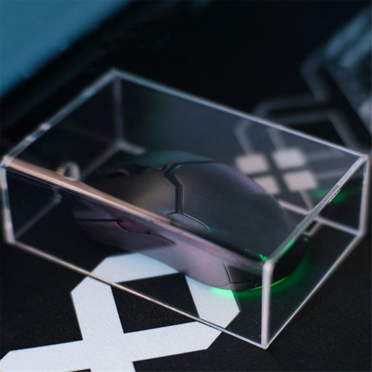 ABXHH Penutup Debu Mouse Komputer Akrilik Penutup Udara Transparan Penutup Debu Mouse Gaming Kantor Rumah Tahan Debu dan Tahan Air