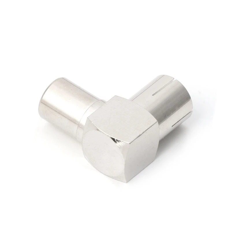 573A 90 ° ทีวีสายเคเบิลทางอากาศอะแดปเตอร์ RF โคแอกเชียล F หญิงกับทีวีชายเสียบเข้ากับซ็อกเก็ตหญิง