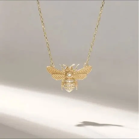 

Provence custom K gold necklace with moissanite pendant necklace for women classic birthday anniversary gifts