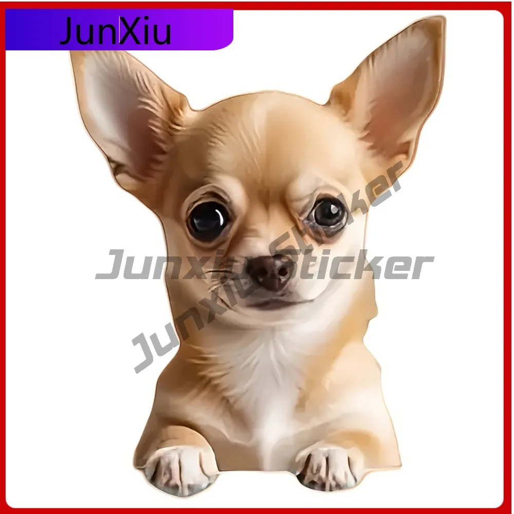 

Fun Probe Chihuahua Dog Vinyl Sticker Waterproof Stickers for s Trucks Anime Vin Car Laptop Window Bumper