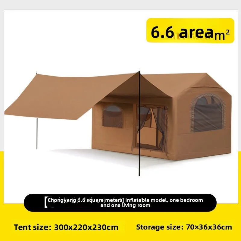 

STLFPortable Large Inflatable Tent Waterproof Oxford Integrated Rainproof Hanging Cloth Outdoor Camping Small House Design