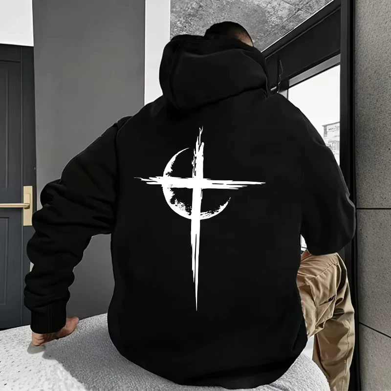

Jesus Christ Style Hoodies 2025 Fall Winter New Arrival Hooded Long Sleeve Sweatshirts Man Off Faith Lion Print Hoody Outerwear