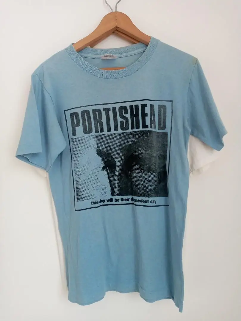 Portishead 90S Band Light Blue Short Sleeve T Shirt Reprint Digital H9654